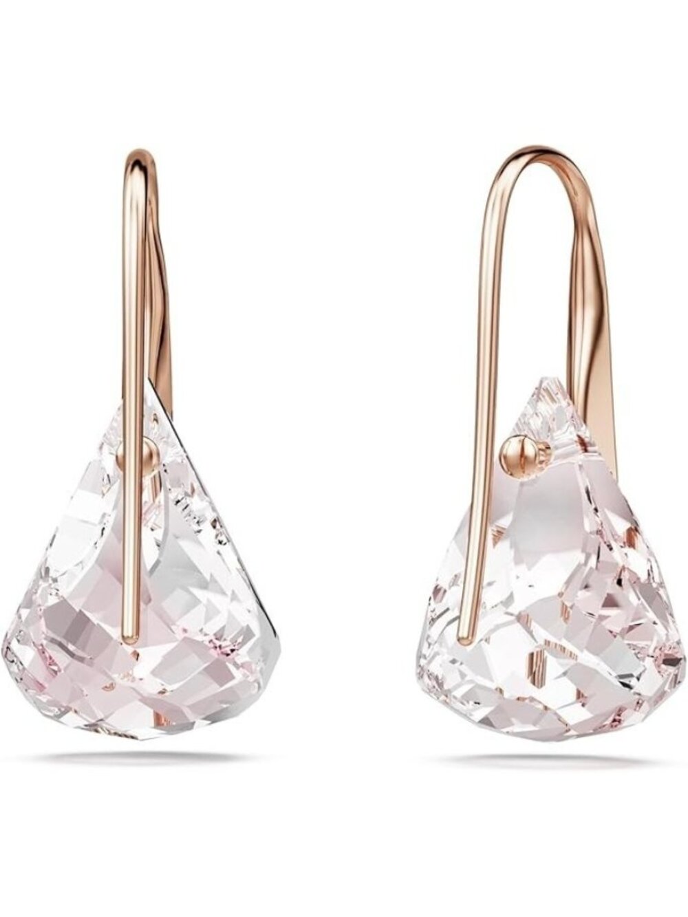 Swarovski Lunar Drop Earrings Pink Rose Gold Tone Plated 5528509 NIB - Picture 3 of 4